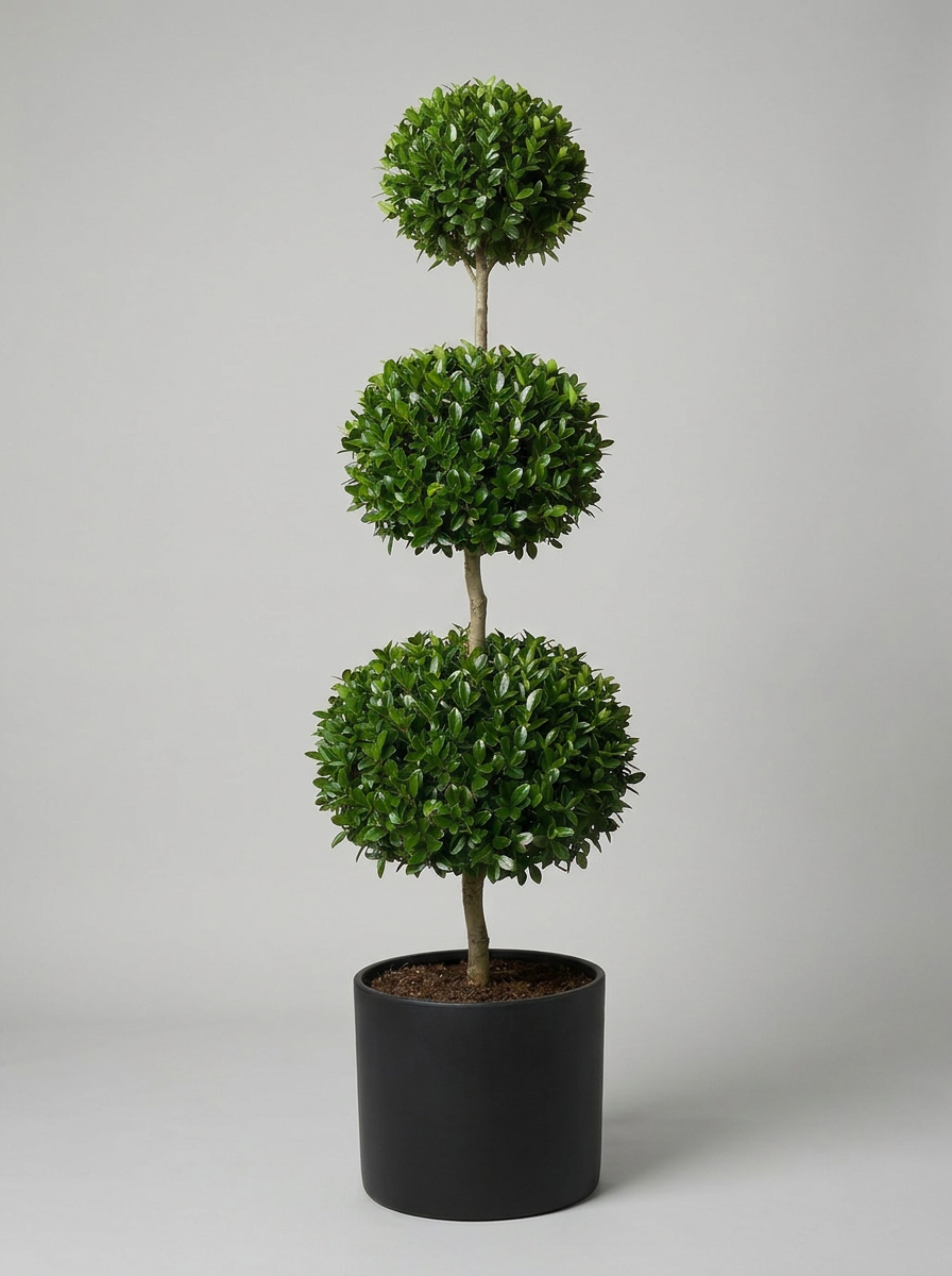 Delavay Privet Multi-Ball Topiary Pair - Orbis & Rondo