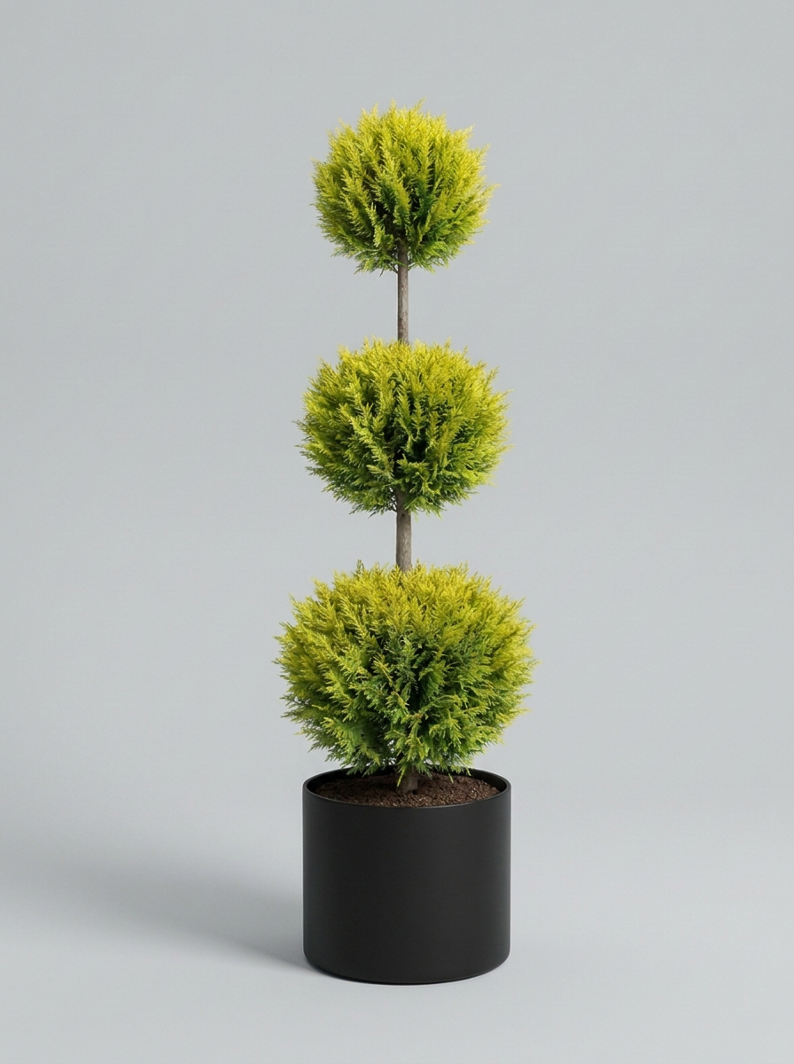 Gold Rider Leylandii Multi-Ball Topiary Pair - Solis & Lumen