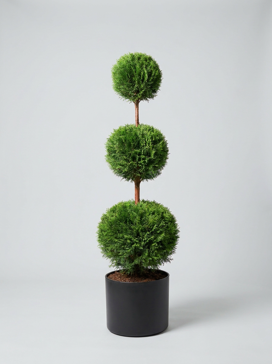 Thuja Smaragd Multi-Ball Topiary Pair - Emero & Viridi