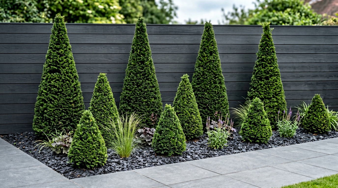 The Cone Array — Architectural Collection with Yew or Holly Sentinel Cones