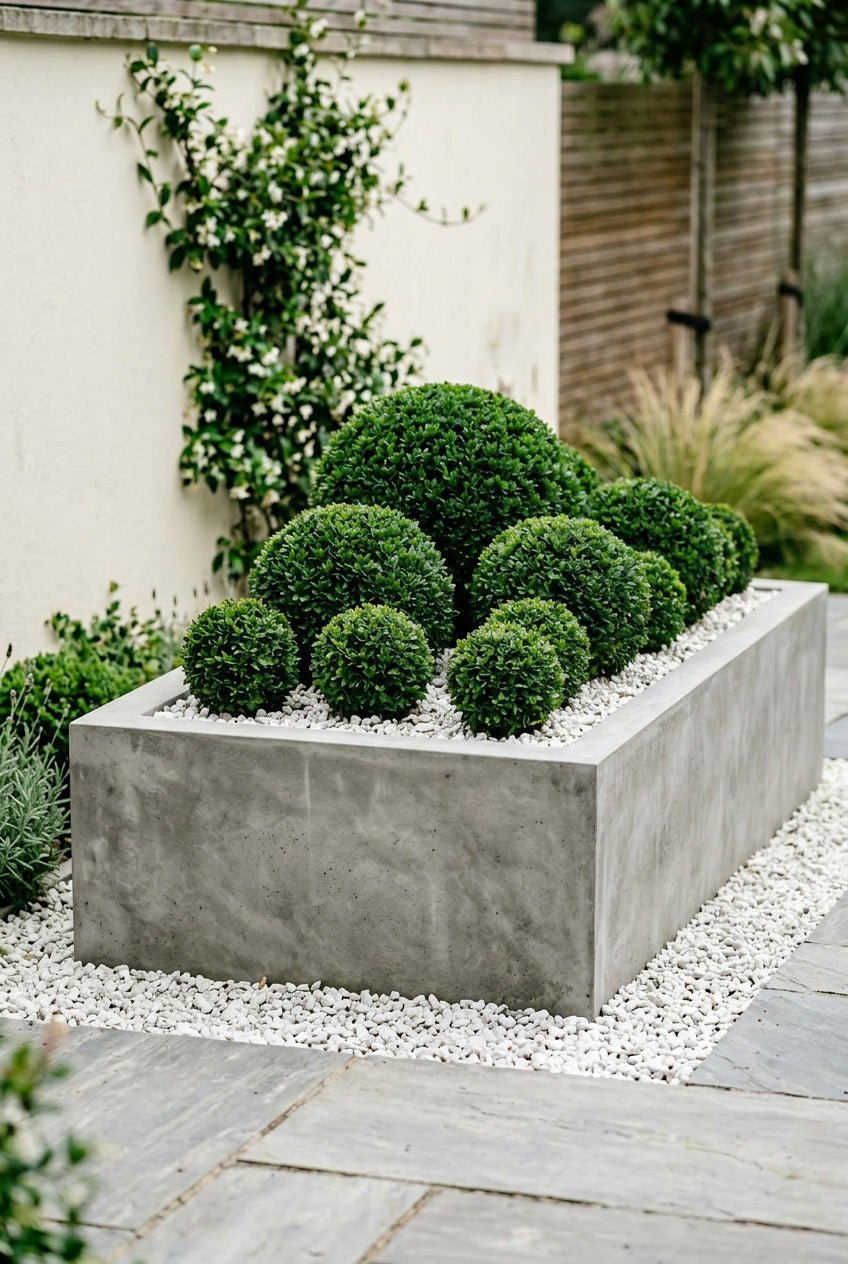 The Sphere Gradient — Architectural Collection with Graduated English Yew Balls