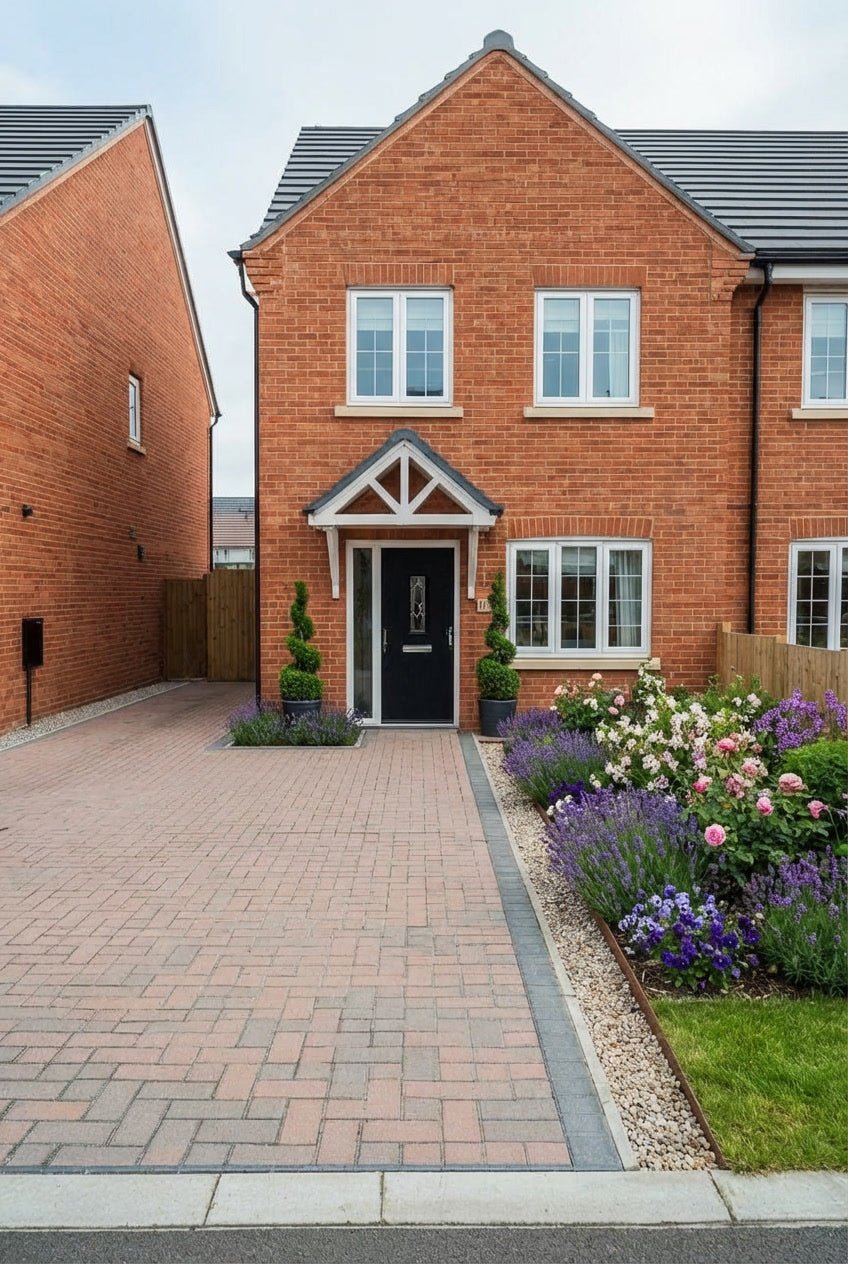 The Fragrant Entrance — Entrance Transformation with English Yew Spiral Topiary Pair