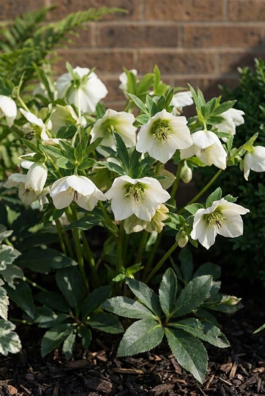 The Shaded Woodland — Border by the Metre with English Yew Ball Topiary