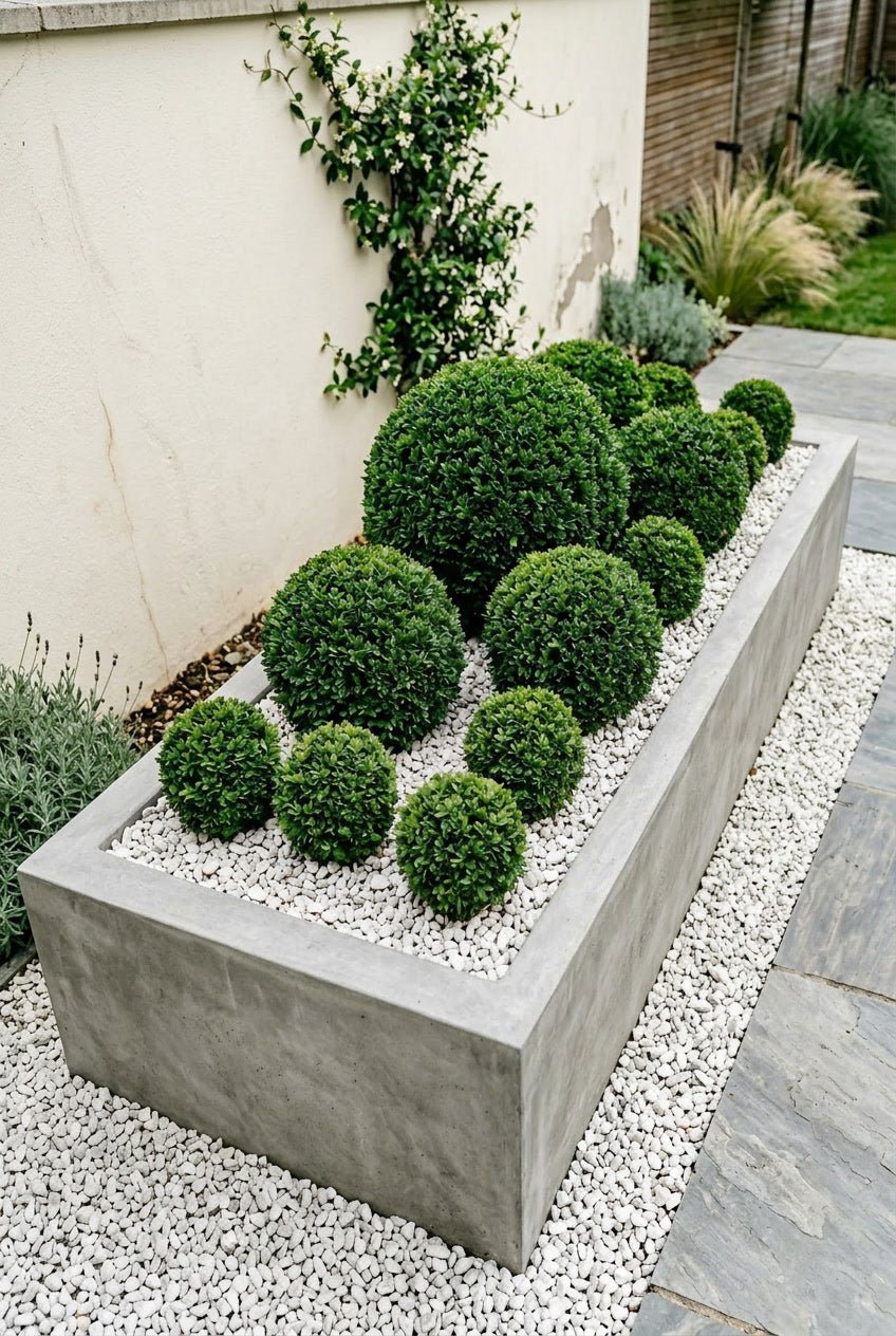 The Sphere Gradient — Architectural Collection with Graduated English Yew Balls